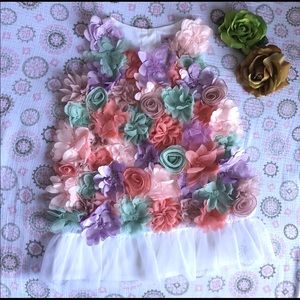 Miss Blumarine Mulberry Flower Dress 12mo